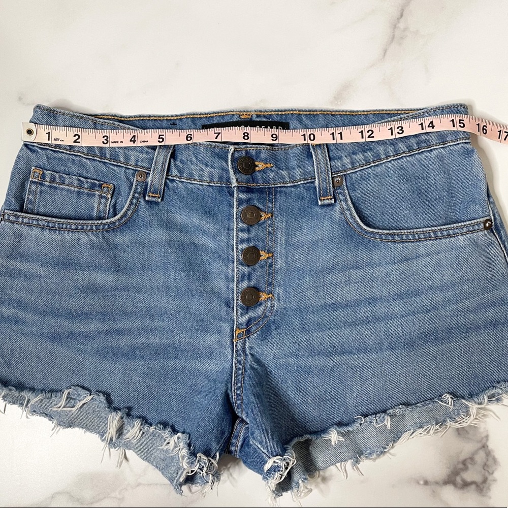 Veronica Beard Debbie Shorts 9” Denim Button Fly - Picture 6 of 12